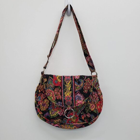 Vera Bradley Boho‎ Floral Quilted Crossbody Bag Colorful Indie Y2K Cottagecore - Picture 2 of 15